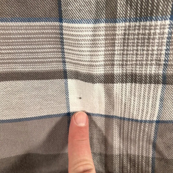 Wrangler Jacket Men's Large Medium Grey Plaid Button Up Hooded Drawstring - Picture 8 of 8